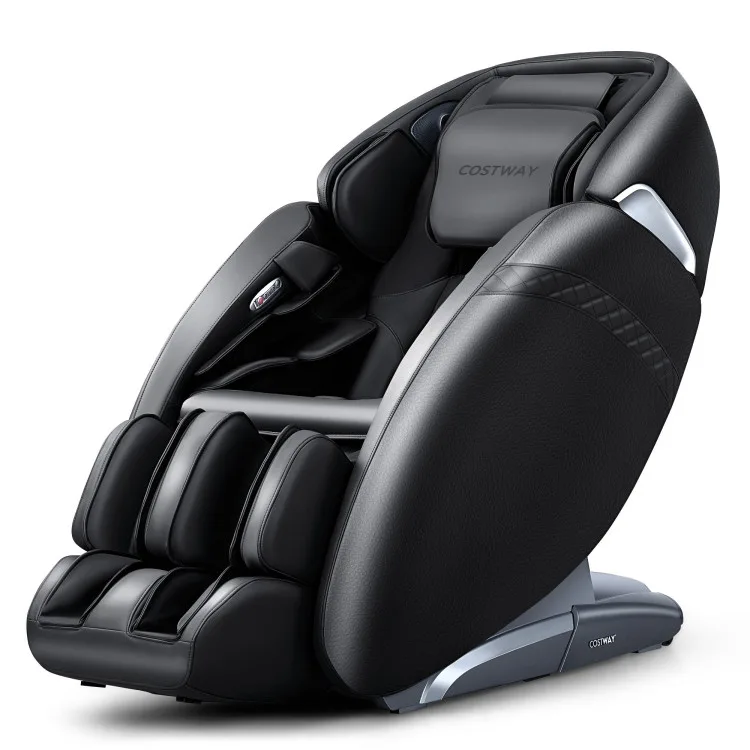Costway Relaxation 09 massage chair in black, front three-quarter view