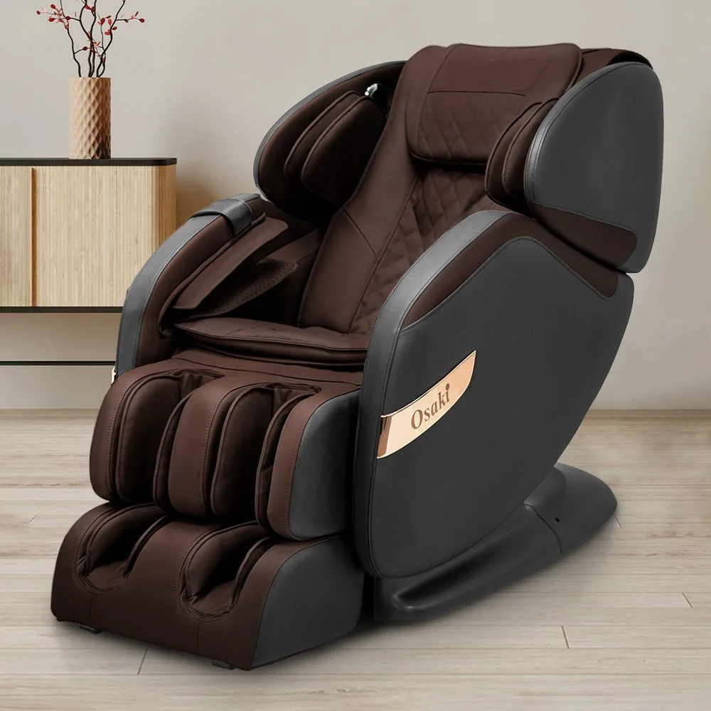 Osaki OS-Champ massage chair in brown in a furnished room